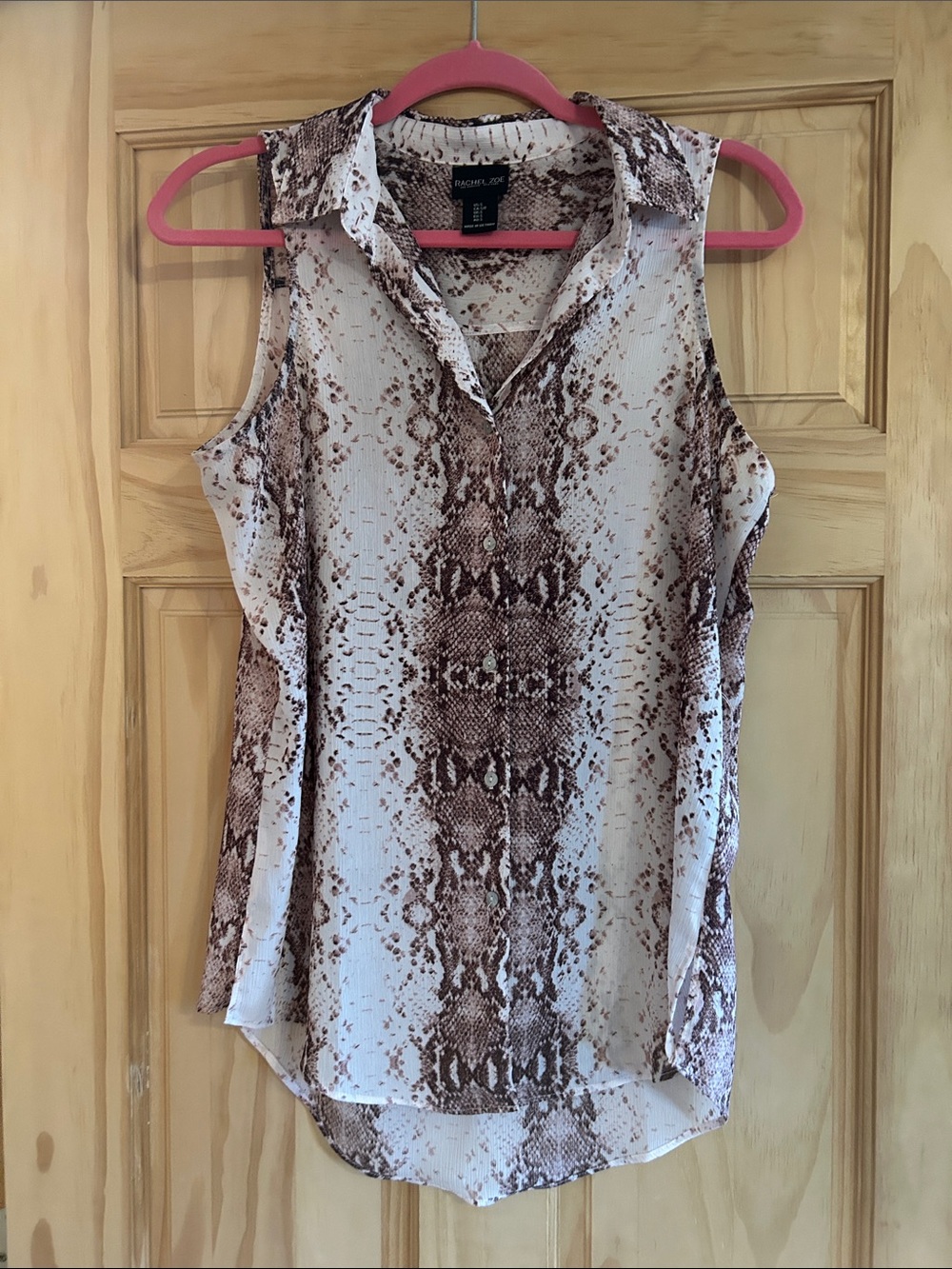 RACHEL ZOE Snake-Print Sleeveless Camisole